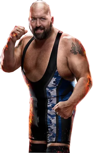 W W E_ Wrestler_ Posing_ Fist_ Clenched