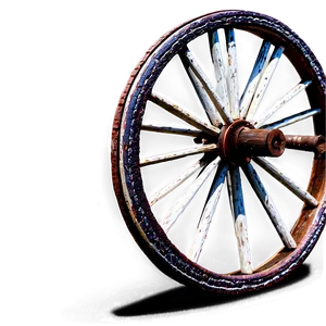 Wagon Wheel In Landscape PNG 06132024