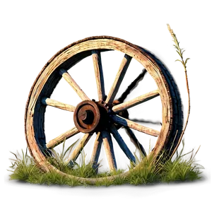 Wagon Wheel In Landscape PNG Iou6
