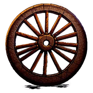 Wagon Wheel Silhouette PNG Cte