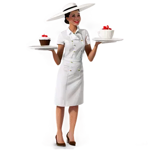 Waitress In Action Png 06272024 PNG image