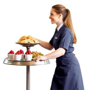 Waitress In Action PNG 64 PNG