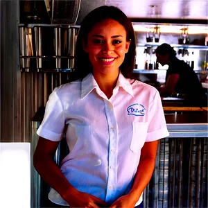 Waitress In Bistro PNG 06272024