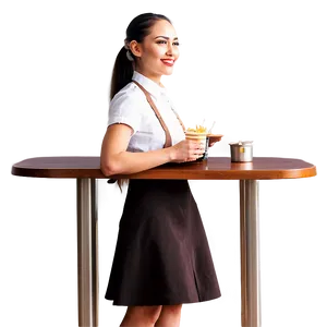 Waitress In Bistro PNG 06272024