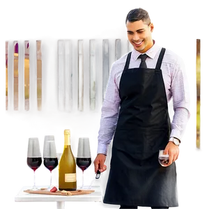 Waitress Pouring Wine Png 06272024 PNG image