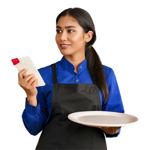 Waitress Taking Order Png 06272024 PNG image