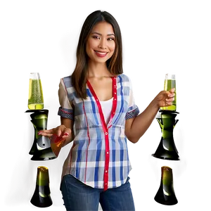 Waitress With Champagne PNG Rfp PNG