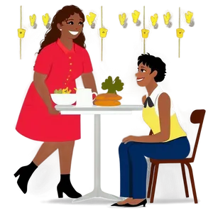 Waitress With Customers Png 98 PNG image