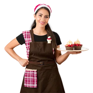 Waitress With Dessert PNG Wxq73