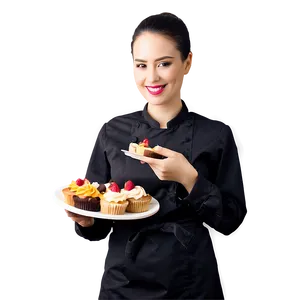 Waitress With Dessert PNG Yge