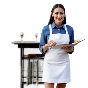 Waitress With Menu Png 06272024 PNG image