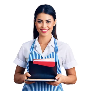 Waitress With Notepad PNG Bwi34 PNG