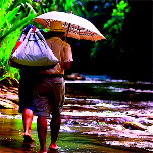 Walking Along A Creek PNG Lil79