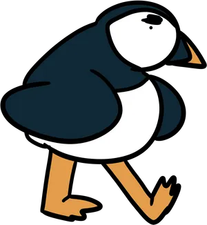 Walking Penguin Cartoon PNG image