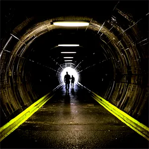 Walking Through A Tunnel PNG 1