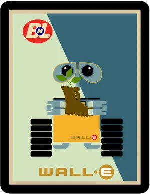 Wall E Robot Poster Art PNG