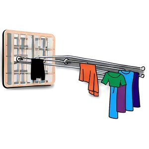 Wall Hanging Clothes Dryer PNG 06212024 PNG