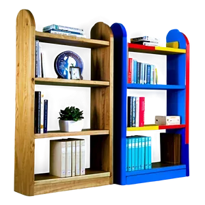 Wall Mounted Bookshelf PNG 7