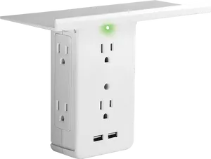 Wall Mounted Power Outletwith U S B Ports PNG image