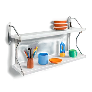 Wall Shelf With Pegs PNG 06282024