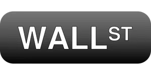 Wall Street Sign Graphic PNG image