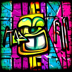 Wall With Graffiti Tags PNG 05242024