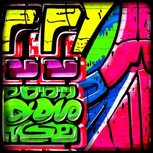 Wall With Graffiti Tags PNG Van