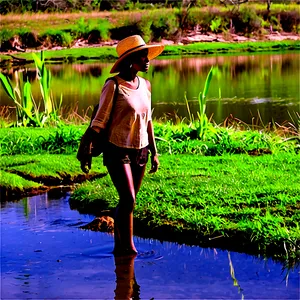 Wanderer By River PNG 91