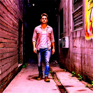 Wanderer In Alley PNG Ucv