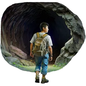 Wanderer In Cave PNG Pnw33 PNG