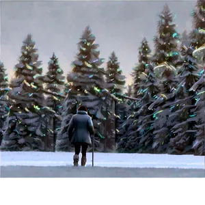 Wanderer In Snow PNG 95