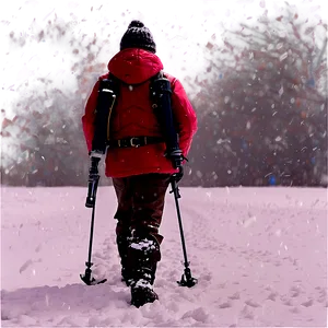 Wanderer In Snow PNG Ban79