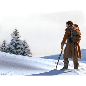 Wanderer In Snow PNG Vve