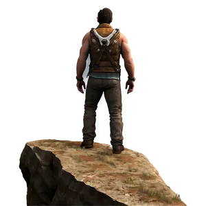 Wanderer On Cliff PNG 8