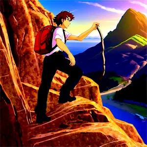 Wanderer On Cliff PNG Jdd