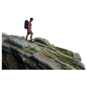 Wanderer On Cliff PNG Vbp