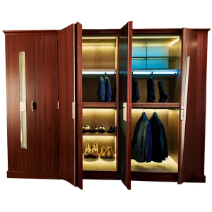 Wardrobe With Integrated Lighting PNG 06282024