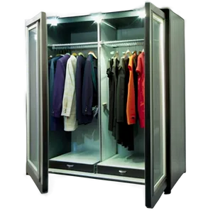 Wardrobe With Integrated Lighting PNG Ptn69
