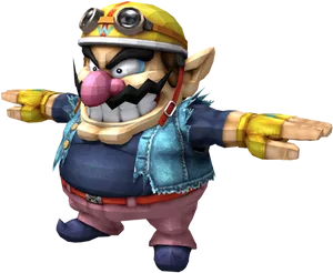 Wario_in_ Action_ Pose.png PNG image
