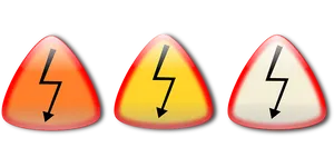 Warning Triangles Lightning Bolt Signs PNG image