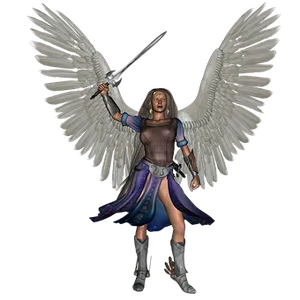 Warrior Angel With Sword PNG image