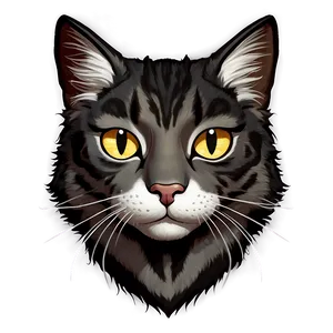 Warrior Cat Face PNG 40