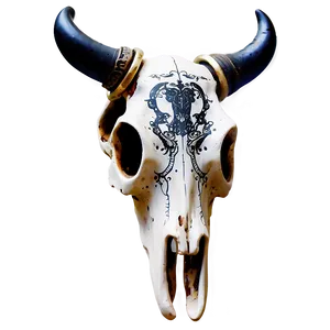 Warrior Cow Skull PNG 06132024