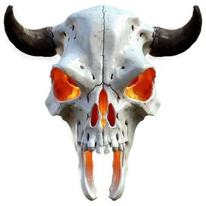 Warrior Cow Skull PNG 06132024