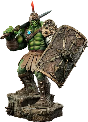 Warrior_ Hulk_ Statue.png PNG image