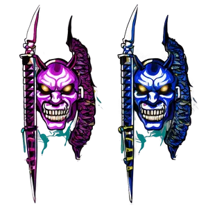 Warrior Oni With Naginata PNG 06122024 PNG