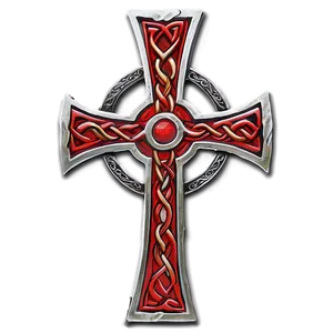 Warrior's Celtic Cross PNG 06212024