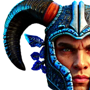 Warrior's Ram Head Helmet PNG Pjh
