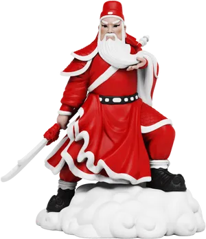 Warrior Santa Figurine PNG image