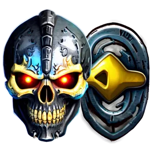 Warrior Skull Emblem PNG A